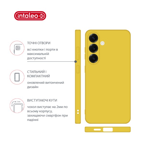 Фото - Чохол для смартфону Intaleo Silicone Case for Samsung Galaxy S25 Plus Yellow (1283126616822)