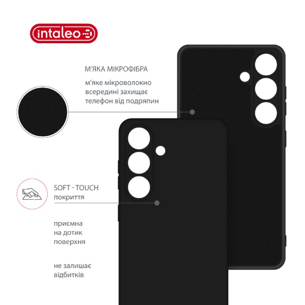 Фото - Чохол для смартфону Intaleo Silicone Case for Samsung Galaxy S25 Plus Black (1283126616907)