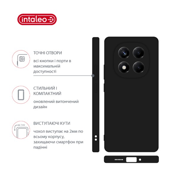 Фото - Чохол для смартфону Intaleo Silicone Case for Xiaomi Poco X7 Black (1283126640223)