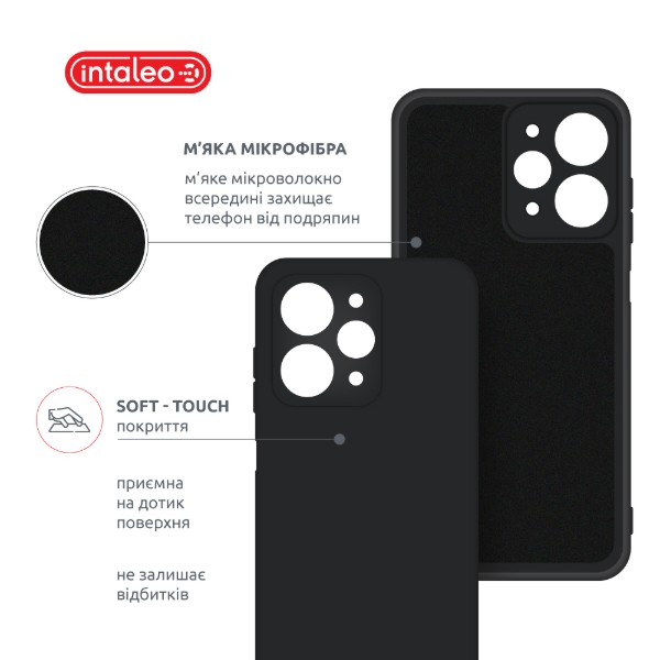 Фото - Чохол для смартфону Intaleo Silicone Case for Xiaomi Redmi 12 Black (1283126600630)