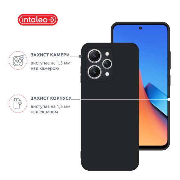 Фото - Чохол для смартфону Intaleo Silicone Case for Xiaomi Redmi 12 Black (1283126600630)