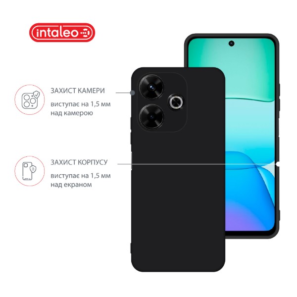 Фото - Чохол для смартфону Intaleo Silicone Case for Xiaomi Redmi 13 Black (1283126600722)