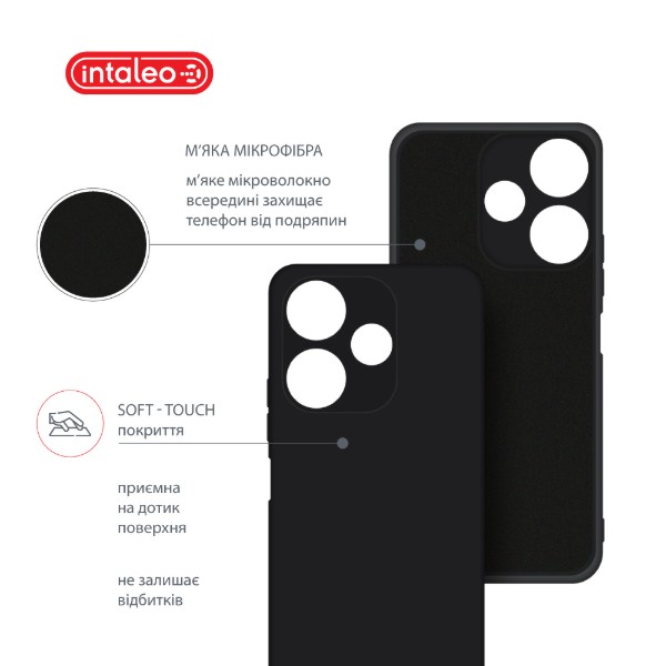Фото - Чохол для смартфону Intaleo Silicone Case for Xiaomi Redmi 13 Black (1283126600722)