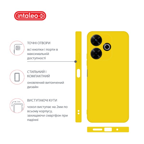 Фото - Чохол для смартфону Intaleo Silicone Case for Xiaomi Redmi 13 Yellow (1283126600692)