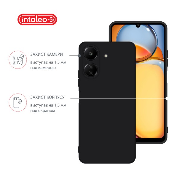 Фото - Чохол для смартфону Intaleo Silicone Case for Xiaomi Redmi 13C 4G Black (1283126600784)