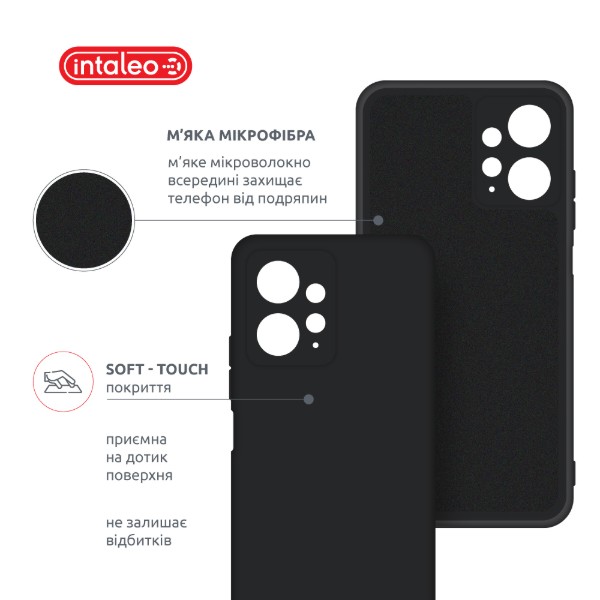 Фото - Чехол для смартфона Intaleo Silicone Case for Xiaomi Redmi Note 12 Black (1283126600999)