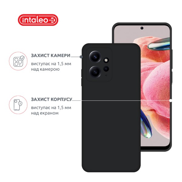 Фото - Чехол для смартфона Intaleo Silicone Case for Xiaomi Redmi Note 12 Black (1283126600999)