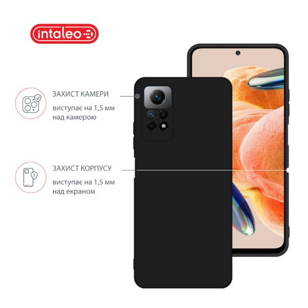 Фото - Чохол для смартфону Intaleo Silicone Case for Xiaomi Redmi Note 12 Pro 4G Black (1283126601033)
