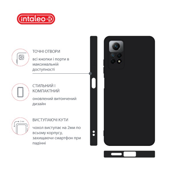 Фото - Чохол для смартфону Intaleo Silicone Case for Xiaomi Redmi Note 12 Pro 4G Black (1283126601033)