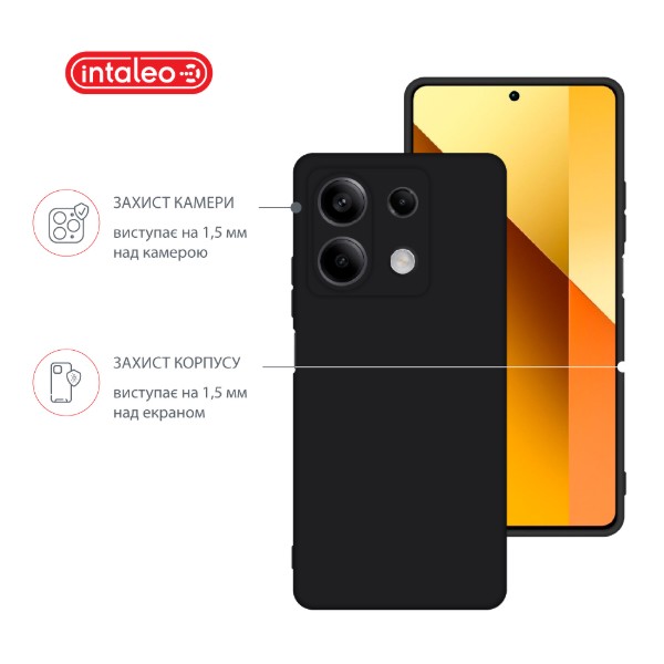 Фото - Чохол для смартфону Intaleo Silicone Case for Xiaomi Redmi Note 13 5G Black (1283126601132)