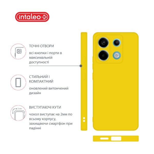 Фото - Чехол для смартфона Intaleo Silicone Case for Xiaomi Redmi Note 13 Pro 5G Yellow (1283126601200)