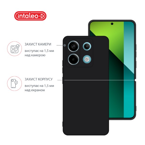 Фото - Чохол для смартфону Intaleo Silicone Case for Xiaomi Redmi Note 13 Pro 5G Black (1283126601231)