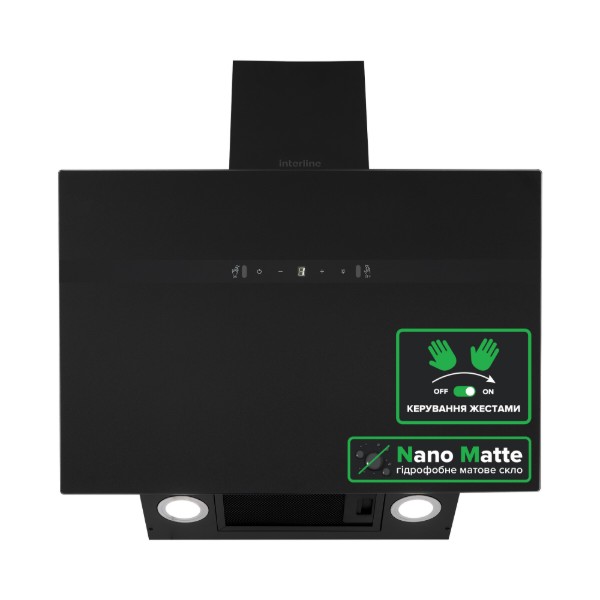 Фото - Витяжка декоративна Interline FLOW BL A/60/GL/M Nano Matte