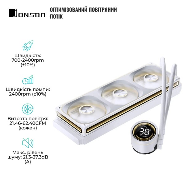 Фото - Водяна система охолодження Jonsbo TX-360 White