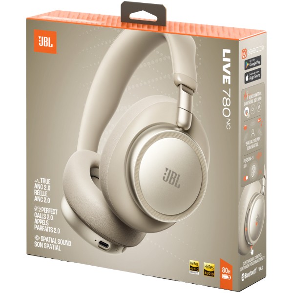 Фото - Наушники полноразмерные беспроводные JBL Live 780NC - Champagne (JBLLIVE780NCCPG)