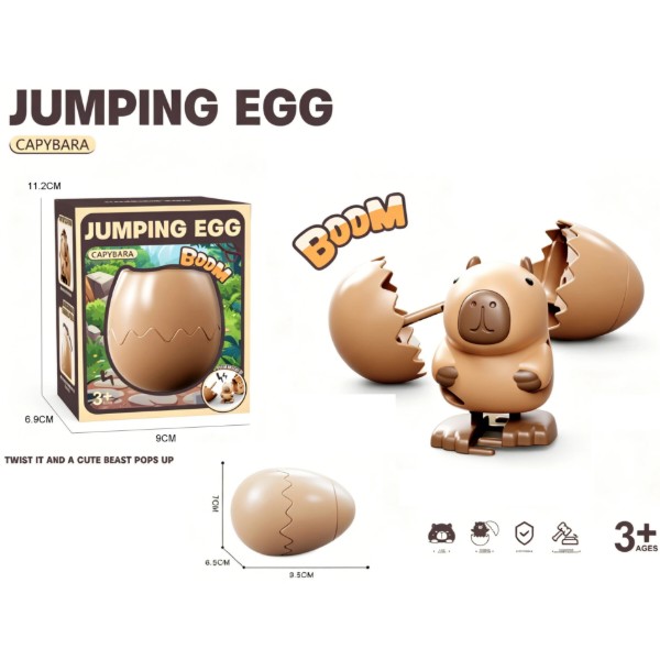 Фото - Інтерактивна іграшка JUMPING EGG Підстрибуюча капібара в яйці (ZS-001)