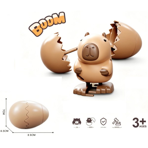 Фото - Інтерактивна іграшка JUMPING EGG Підстрибуюча капібара в яйці (ZS-001)