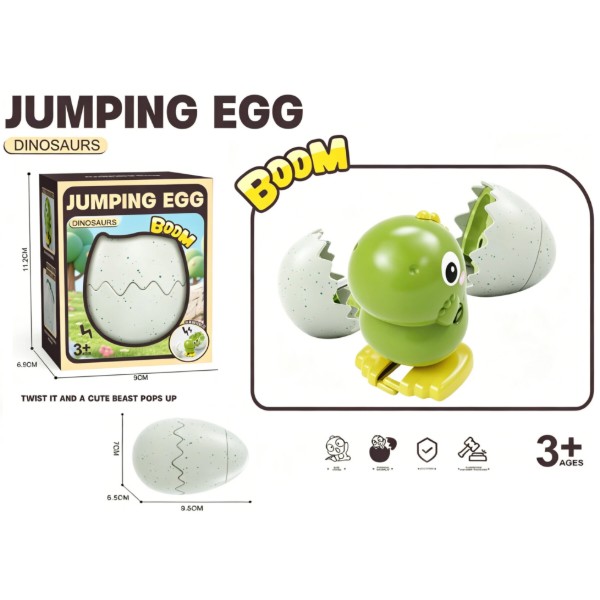 Фото - Інтерактивна іграшка JUMPING EGG Підстрибуючий динозавр в яйці (ZS-005)