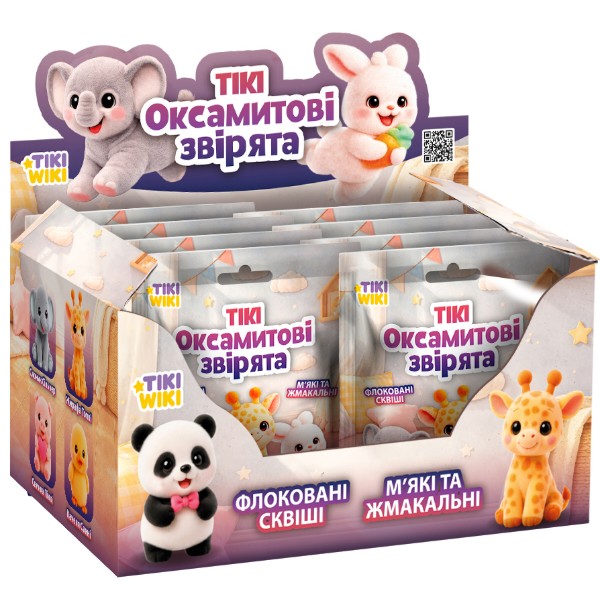 Фото - Сквіш Tiki Wiki Тікі ОКСАМИТОВІ ЗВІРЯТА в асортименті (KD-ZRDW2025011) Фото - Сквіш Tiki Wiki Тікі ОКСАМИТОВІ ЗВІРЯТА в асортименті (KD-ZRDW2025011)