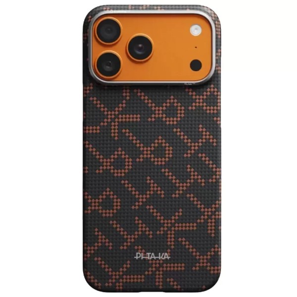 Фото - Чехол для смартфона Pitaka Edge Ultra-Slim Case Monogram Black/Orange for iPhone 17 Pro Max (KI1704PTKP)