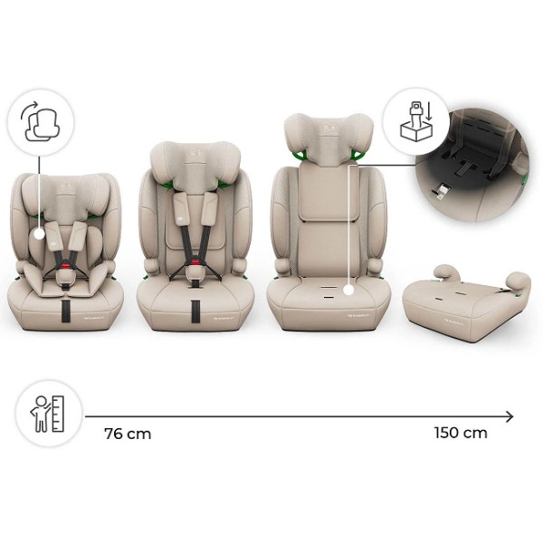 Фото - Автокрісло Kinderkraft Comfort Up 2 Plus i-Size Beige (KCCOUP02BEGPL00)