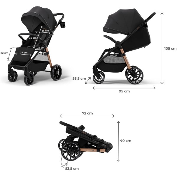 Фото - Коляска прогулочная Kinderkraft Grande 2 Black (KSGRAN02BLK0000)