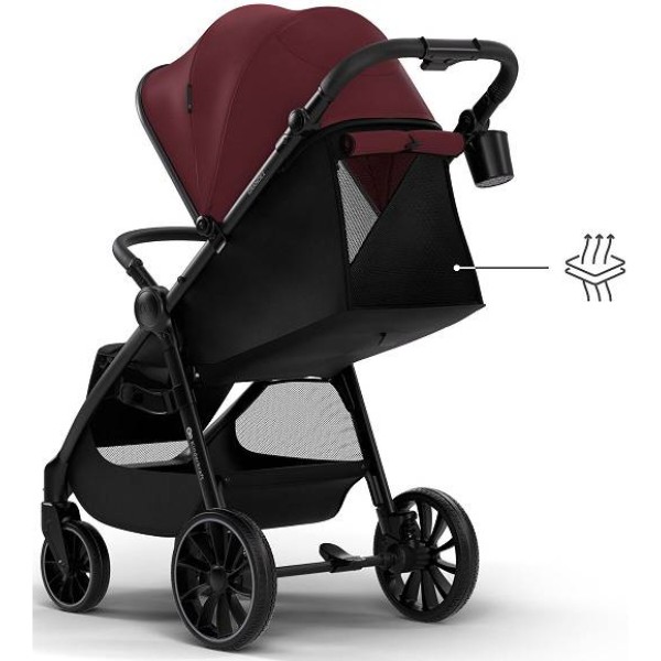 Фото - Коляска прогулочная Kinderkraft Grande 2 Burgundy (KSGRAN02BRG0000)