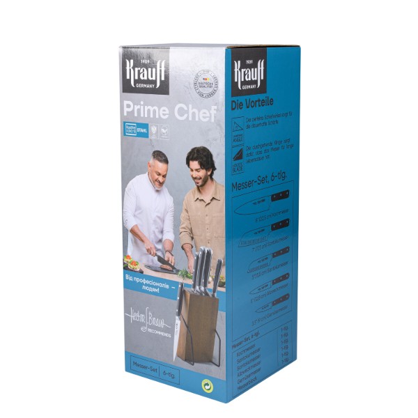 Фото - Набор ножей Krauff Prime Chef+Точилка для ножей (29-305-293)