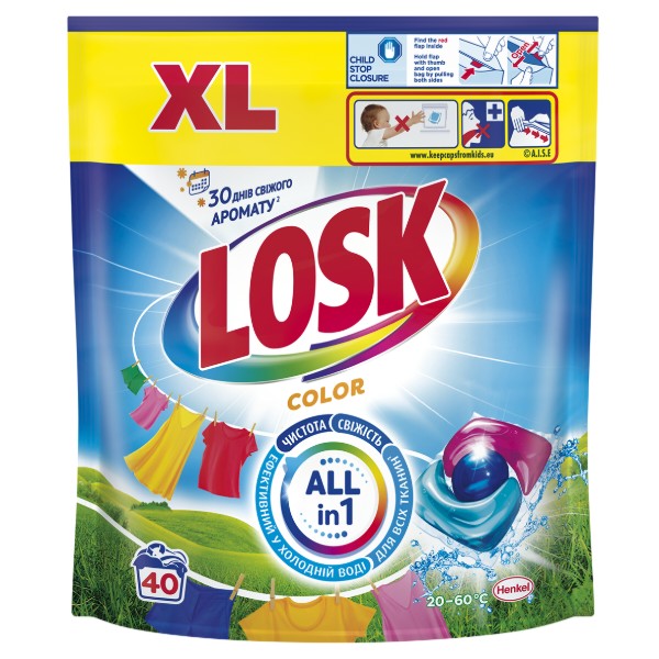 Фото - Капсули для прання Losk трио.Колор 40 шт