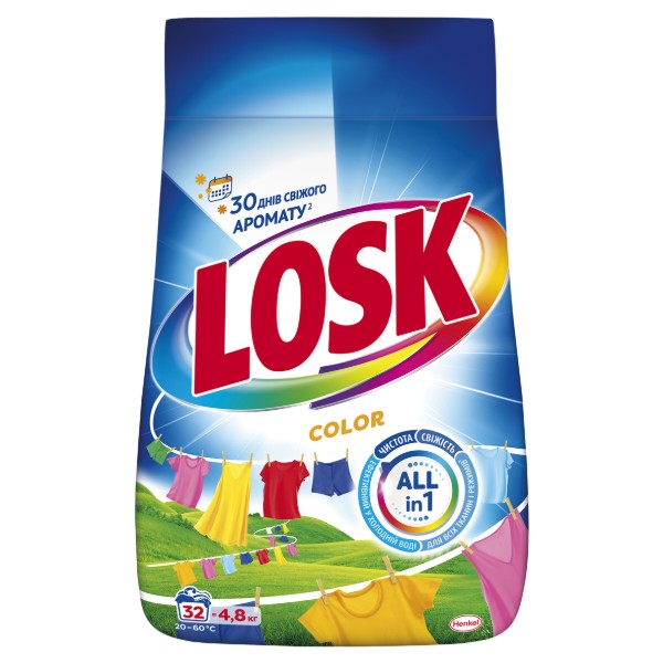Фото - Пральний порошок Losk авт.Колор 4,8 кг, 32 цикла