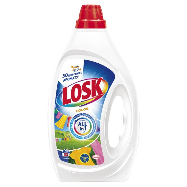 Фото - Гель для стирки Losk Колор, 1,485л, 33 цикла