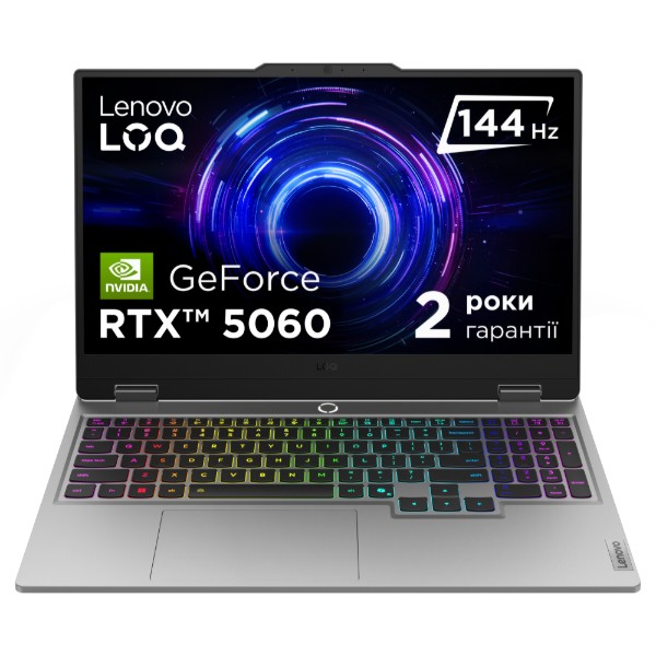 Фото - Ноутбук ігровий Lenovo LOQ 15IRX10 (83JE01DSRA) Luna Grey