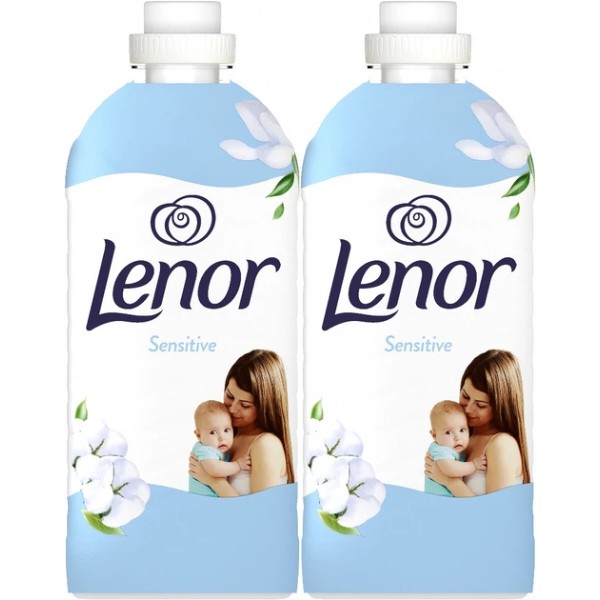 Фото - Ополіскувач для білизни Lenor Для чутливої шкіри 118 циклів прання, 2х1.239 л
