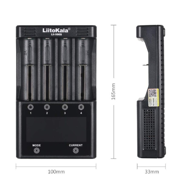 Фото - З/пристрій для акумуляторів AA/AAA LiitoKala Lii-500S EU+Carcable