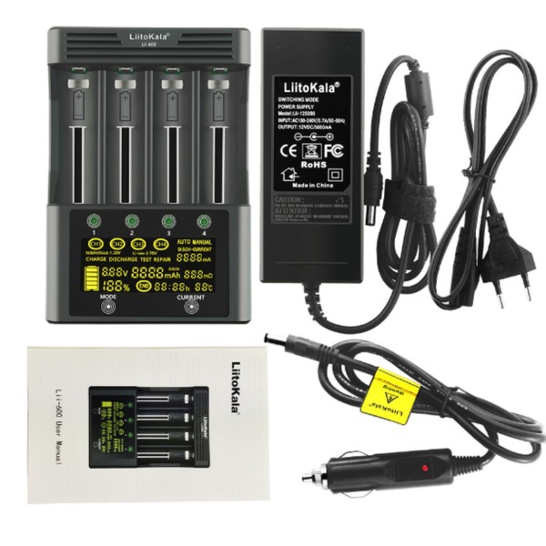 Фото - З/пристрій для акумуляторів AA/AAA LiitoKala Lii-600 EU+Carcable