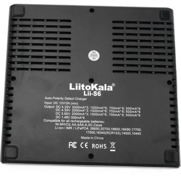 Фото - З/пристрій для акумуляторів AA/AAA LiitoKala Lii-S6 EU+Carcable