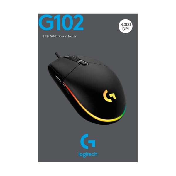 Фото - Миша дротова ігрова Logitech G102 Lightsync Black (910-005823)