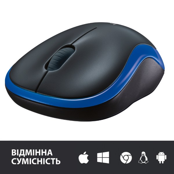 Фото - Миша бездротова Logitech M185 USB Blue (910-002236)