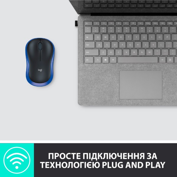 Фото - Миша бездротова Logitech M185 USB Blue (910-002236)