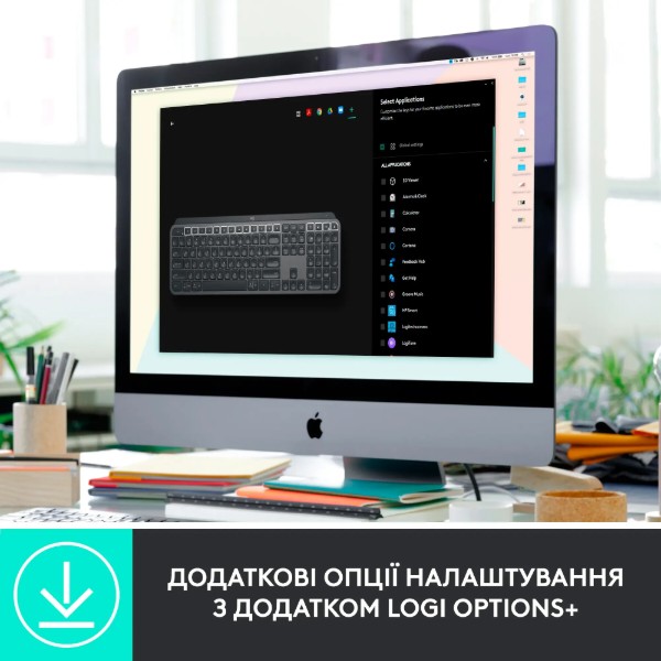 Фото - Клавиатура+мышь беспроводная Logitech MX Keys for Business UA Graphite Gen 2 (920-010933)