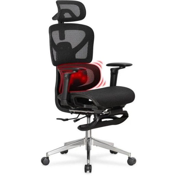 Фото - Кресло офисное Mealux M6 Air Massage Black (HF-M6 M/B)
