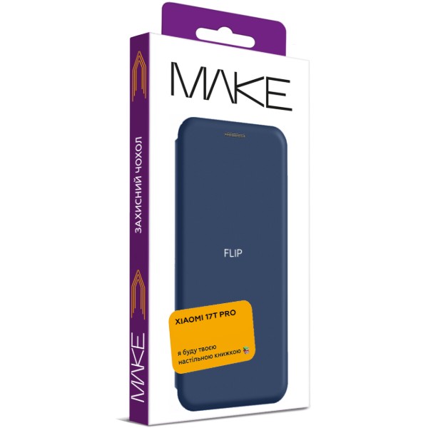 Фото - Чохол для смартфону MAKE Flip for Xiaomi 17T Pro, Deep Blue (MCP-X17TPDB)