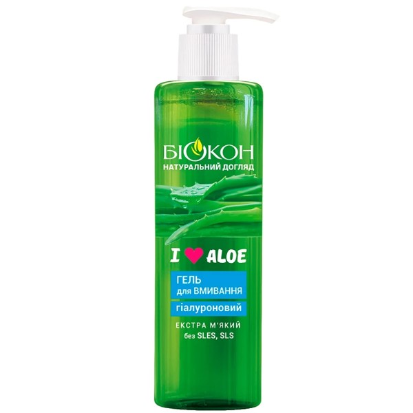 Фото - Гель для вмивання Біокон I love aloe гіалуроновий 200 мл (4823110301135) Фото - Гель для вмивання Біокон I love aloe гіалуроновий 200 мл (4823110301135)