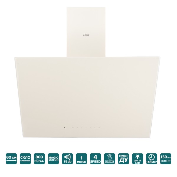 Фото - Вытяжка декоративная Ventolux MIRROR 60 IVORY (800) TRC MM