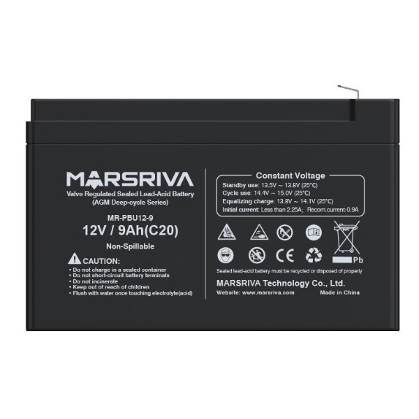 Фото - Акумулятор для ДБЖ Marsriva 12V/9Ah (MR-PBU12-9)