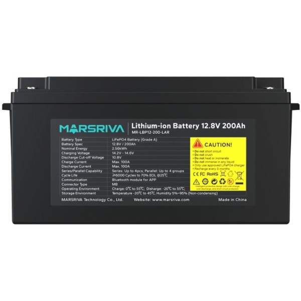 Фото - Аккумулятор для ИБП Marsriva 12.8V 200Ah (MR-LBP12-200-LAR)