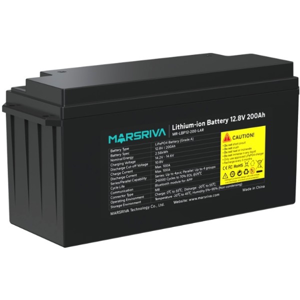 Фото - Аккумулятор для ИБП Marsriva 12.8V 200Ah (MR-LBP12-200-LAR)