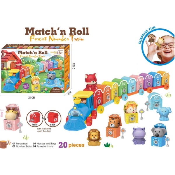 Фото - Сортер Match 'n Roll поезд лесные жители (1156)