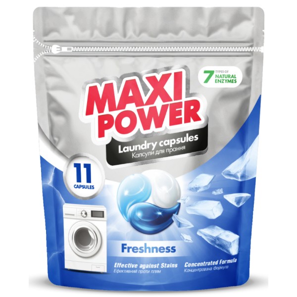 Фото - Капсули для прання Maxi Power 11 шт. універсальні Свіжість (4823098414964)