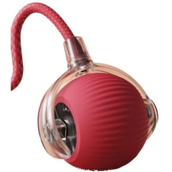 Фото - Інтерактивна іграшка для котів Me&Pet м'яч з мотузкою Red (NMP-47R)